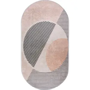 Produkt Pratelný koberec ve světle růžovo-krémové barvě 120x180 cm Oval – Vitaus