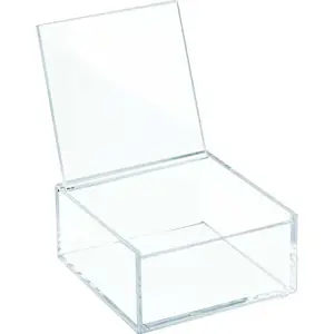 Průhledný stohovatelný box s víkem iDesign Clarity, 10 x 10 cm