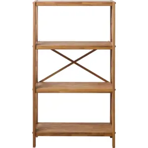 Regál z dubového dřeva v přírodní barvě 70x124 cm X-Shelf – Unique Furniture