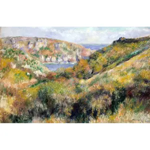 Produkt Reprodukce obrazu Auguste Renoir - Hills around the Bay of Moulin Huet, Guernsey, 60 x 40 cm