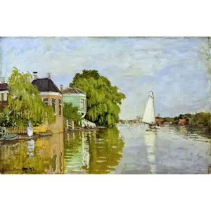 Produkt Reprodukce obrazu Claude Monet - Houses on the Achterzaan, 90 x 60 cm