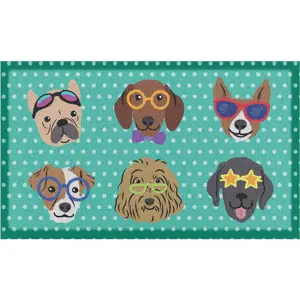 Rohožka 40x70 cm Dogs on Polka Dots – Artsy Doormats