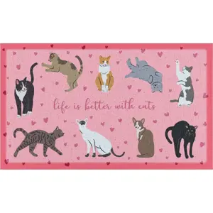 Rohožka 40x70 cm Life Is Better With Cats – Artsy Doormats