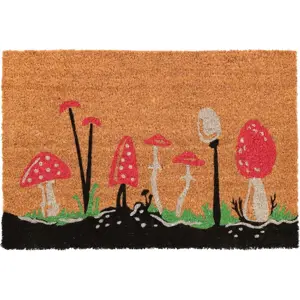 Rohožka z kokosového vlákna 40x60 cm Mushrooms – Esschert Design