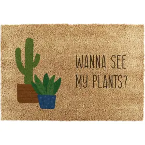 Rohožka z kokosového vlákna 40x60 cm Wanna See My Plants – Artsy Doormats