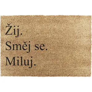 Rohožka z kokosového vlákna 40x60 cm Žij a Miluj – Artsy Doormats