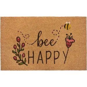 Rohožka z kokosového vlákna 75x45 cm Bee Happy - Hanse Home