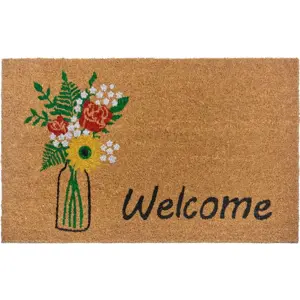 Rohožka z kokosového vlákna 75x45 cm Hello & Flowers - Hanse Home