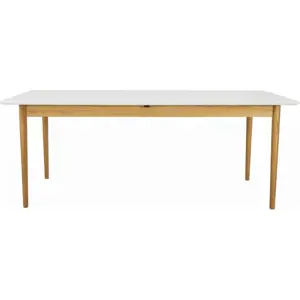 Rozkládací jídelní stůl s bílou deskou 90x195 cm Skagen – Tenzo