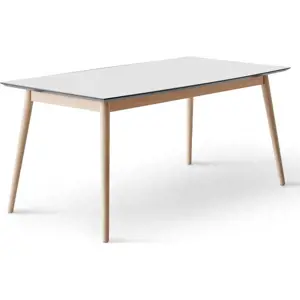 Produkt Rozkládací jídelní stůl s bílou deskou v bílo-přírodní barvě 90x165 cm Meza – Hammel Furniture