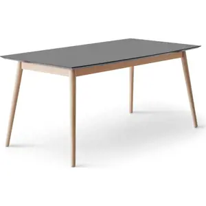 Rozkládací jídelní stůl v antracitovo-přírodní barvě 100x210 cm Meza – Hammel Furniture