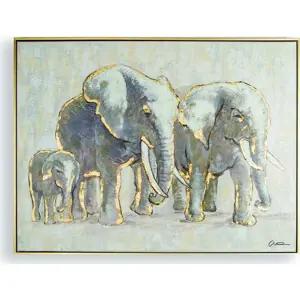 Produkt Ručně malovaný obraz Graham & Brown Elephant Family, 80 x 60 cm