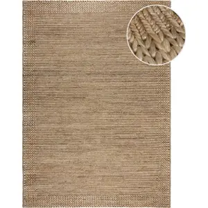 Ručně tkaný kenafový koberec v přírodní barvě 160x230 cm Drew Border – Flair Rugs