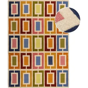 Ručně tkaný vlněný koberec 120x170 cm Retro Blocks – Flair Rugs