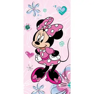 Produkt Růžová bavlněná dětská osuška 70x140 cm Minnie – Jerry Fabrics