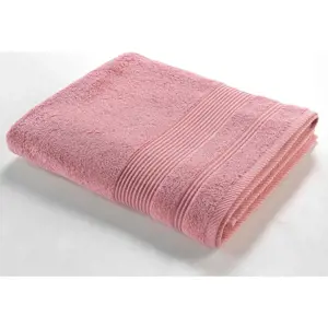 Produkt Růžová froté bavlněná osuška 90x150 cm Tendresse – douceur d'intérieur