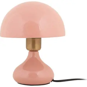 Růžová stolní lampa s kovovým stínidlem (výška 23 cm) Binc – Leitmotiv