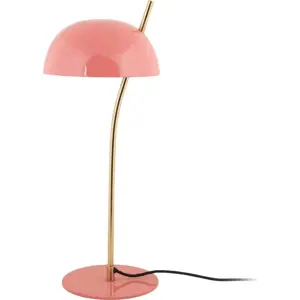 Růžová stolní lampa s kovovým stínidlem (výška 55 cm) Vivo – Leitmotiv