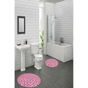 Produkt Růžové koupelnové předložky v sadě 2 ks ø 60 cm – Mila Home