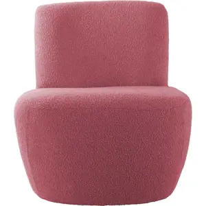 Produkt Růžové křeslo z textilie bouclé Ada – Leitmotiv