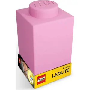 Růžové silikonové noční světýlko LEGO® Classic Brick