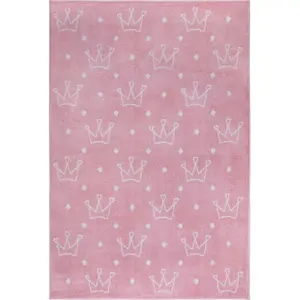 Růžový dětský koberec 120x170 cm Crowns – Hanse Home