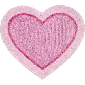 Produkt Růžový dětský koberec ve tvaru srdce Catherine Lansfield Heart, 50 x 80 cm