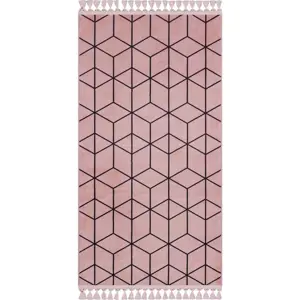 Produkt Růžový pratelný koberec běhoun 300x80 cm - Vitaus