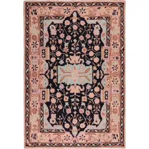 Růžový ručně tkaný vlněný koberec 120x170 cm Blossom Traditional – Flair Rugs