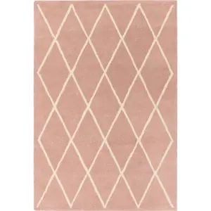 Růžový ručně tkaný vlněný koberec 80x150 cm Albany – Asiatic Carpets