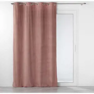 Růžový sametový závěs 140x260 cm Velouriane – douceur d'intérieur