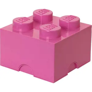 Růžový úložný box čtverec LEGO®