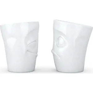 Produkt Sada 2 bílých hrnků z porcelánu 58products Cheery & Baffled