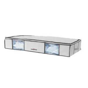 Sada 2 bílých úložných boxů pod postel s vakuovým obalem Compactor XLarge Underbed Life, 105 x 15,5 cm