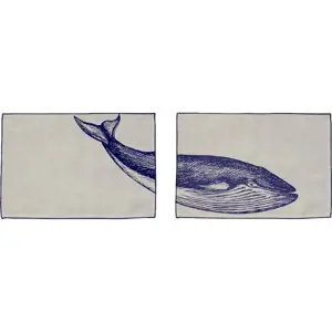 Sada 2 prostírání Madre Selva Blue Whale, 45 x 30 cm