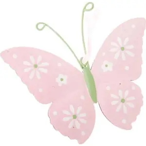 Produkt Sada 2 růžových kovových závěsných dekorací Dakls Butterfly