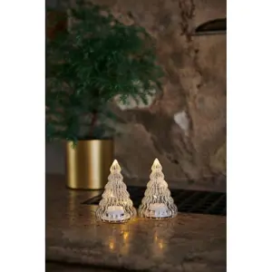 Sada 2 světelný LED dekorací Sirius Lucy Tree White, výška 9 cm