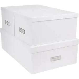Produkt Sada 3 bílých úložných krabic Bigso Box of Sweden Inge