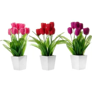 Produkt Sada 3 dekorací ve tvaru květiny Casa Selección Tulip