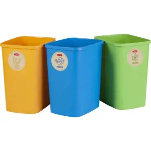 Produkt Sada 3 odpadkových košů na tříděný odpad Curver ECO, 25 l