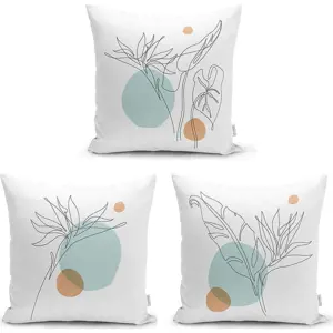 Sada 3 povlaků na polštáře Minimalist Cushion Covers Drawing Modern, 45 x 45 cm