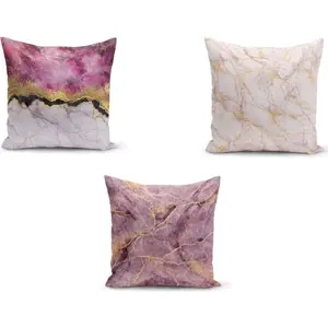 Produkt Sada 3 povlaků na polštáře Minimalist Cushion Covers Pinkie Cassie, 45 x 45 cm