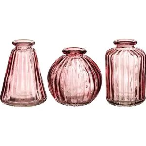 Produkt Sada 3 růžových skleněných váz Sass & Belle Bud