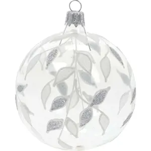 Produkt Sada 3 skleněných vánočních ozdob v bílo-stříbrné barvě Ego Dekor