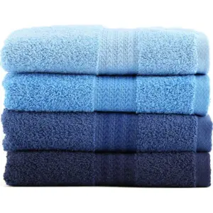 Produkt Sada 4 modrých bavlněných ručníků Foutastic Sky, 50 x 90 cm