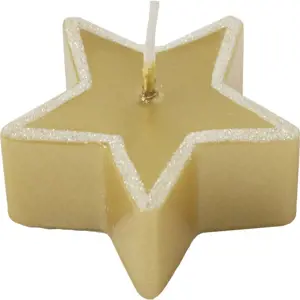 Produkt Sada 4 svíček ve zlaté barvě Unipar Star, doba hoření 4 h