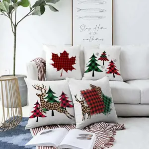 Produkt Sada 4 žinylkových povlaků na polštář Minimalist Cushion Covers Leaf, 55 x 55 cm