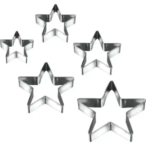 Produkt Sada 5 vykrajovátek ve tvaru hvězdiček Metaltex Cookie Cutters