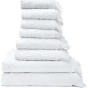 Sada 6 bílých ručníků a 2 osušek ze 100% bavlny Bonami Selection