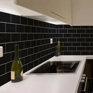 Produkt Sada samolepek na kachličky 30 ks 20x10 cm Subway Tiles Black – Ambiance